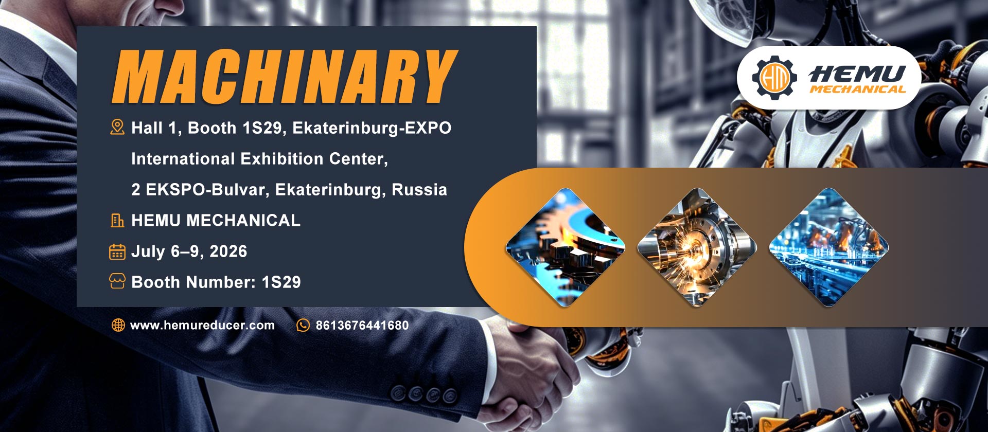 HEMU Mechanical Akan Memamerkan Solusi Gearbox & Gear Motor di INNOPROM 2026 di Rusia